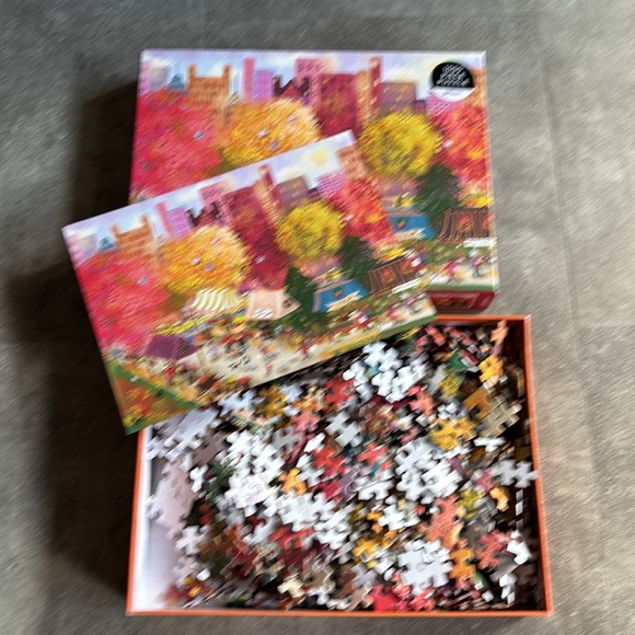 Galison Autumn at the City Market 1000 Puzzle - Picture 4 of 4